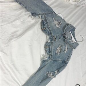 Distressed Blue Denim Jacket